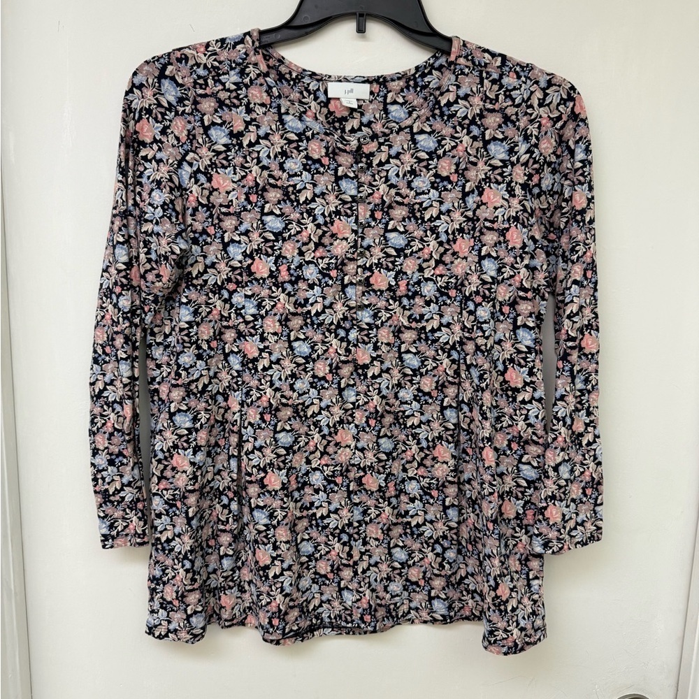 J. Jill Floral Long Sleeve Women's Top Size SP